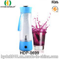 Botella plástica de la coctelera del vórtice del zumo de fruta 350ml, botella eléctrica de la coctelera del zumo de fruta modificada para requisitos particulares (HDP-0699)